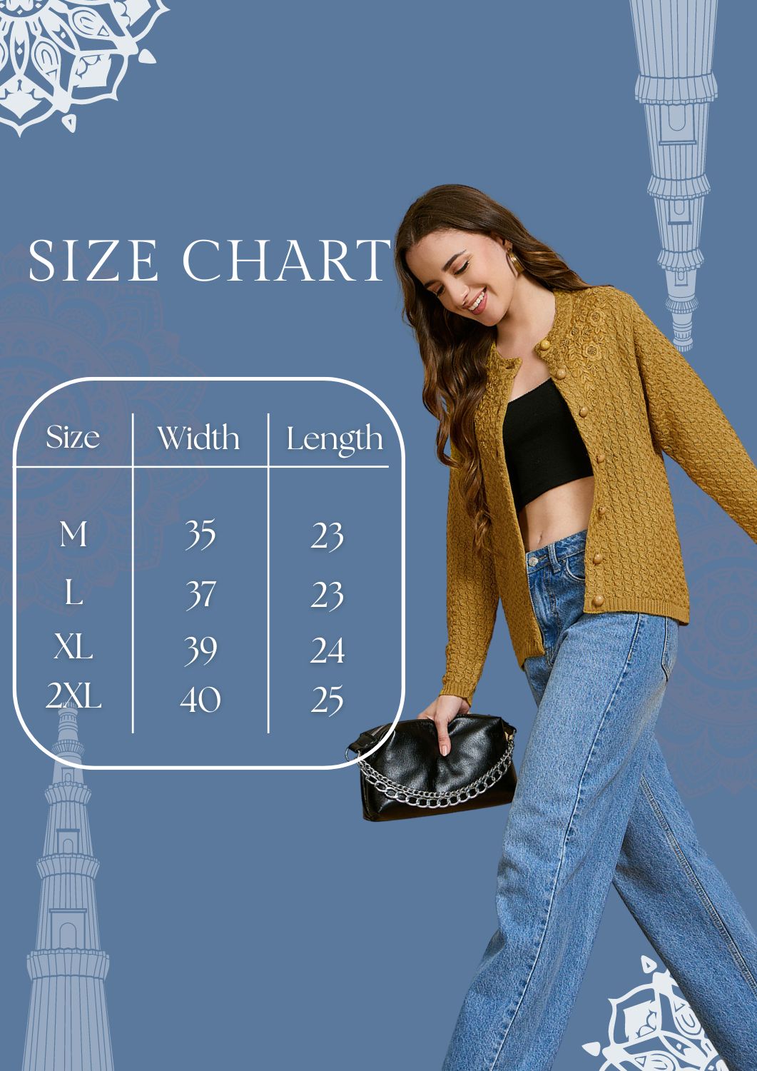 Clapton Floral Embroidered Knit Design Pure Wool Cardigan Gold