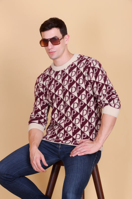 Round neck men sweater