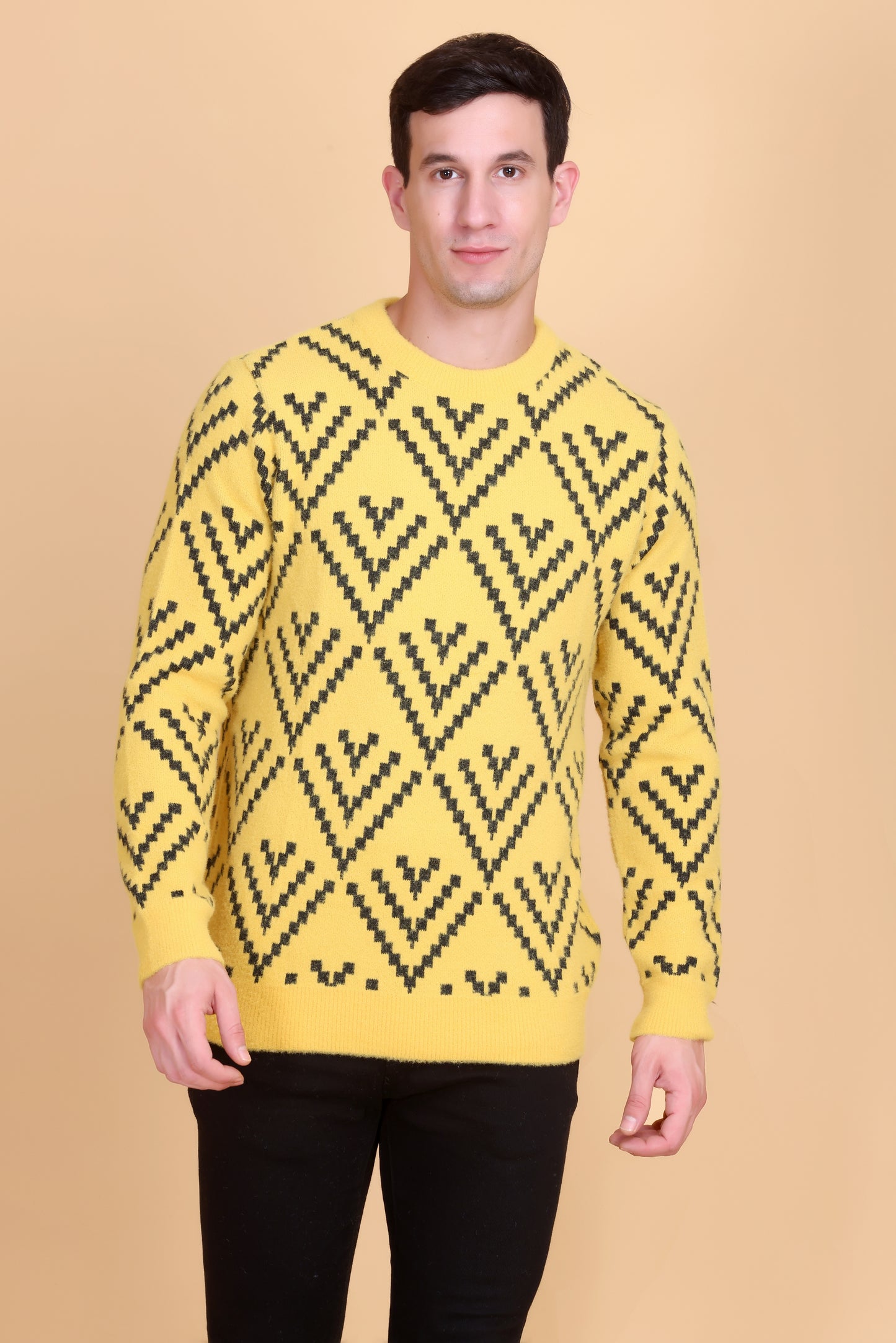 Round neck men sweater