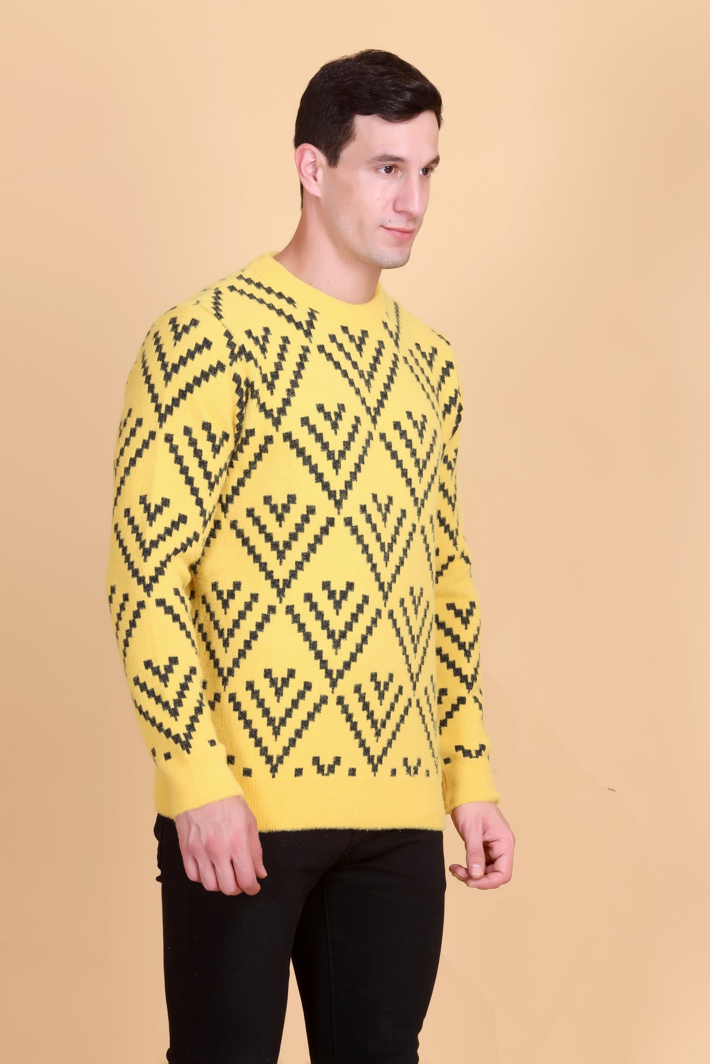 Round neck men sweater