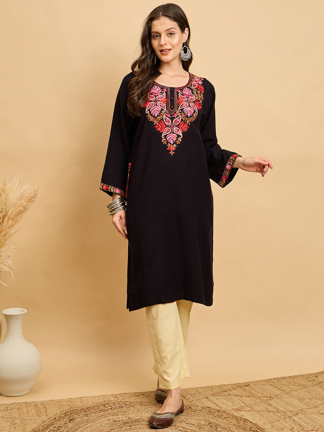 Embroidered Kashmiri Phiran (Free Size)