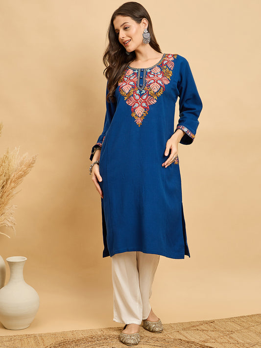 Embroidered Kashmiri Phiran (Free Size)