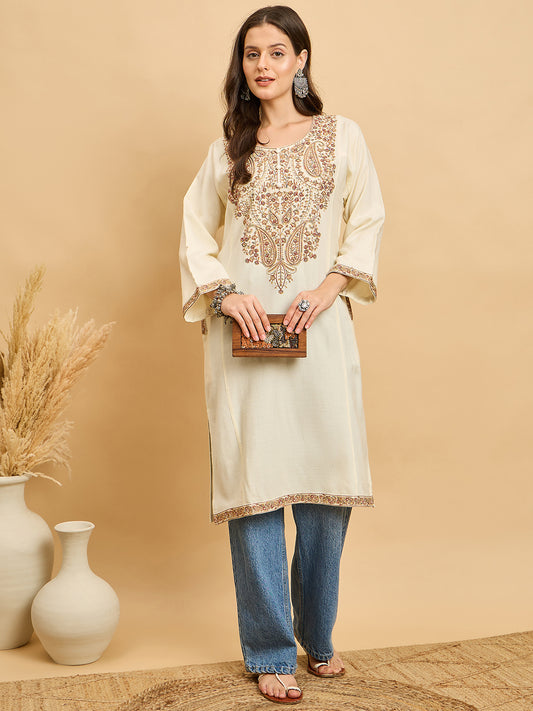 Embroidered Kashmiri Phiran (Free Size)
