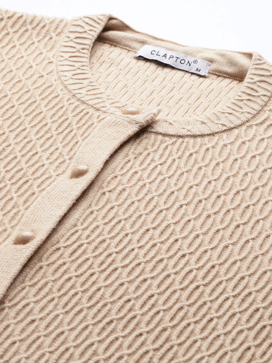 Women Knitted Cropped Cardigan Sweater