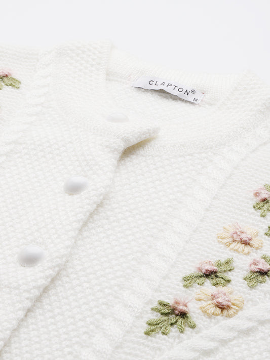 Wool Knit Crop Cardigan for women