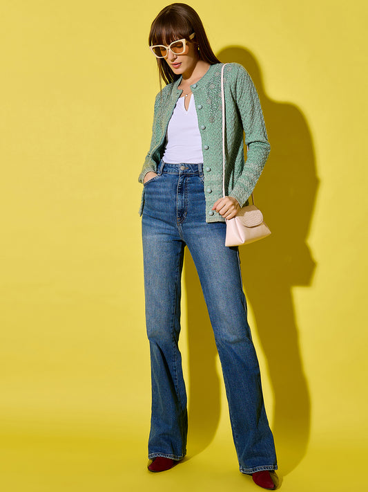 Women’s Embroidered Knit Cardigan