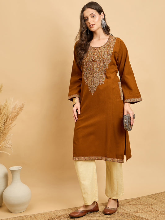 Embroidered Kashmiri Phiran (Free Size)