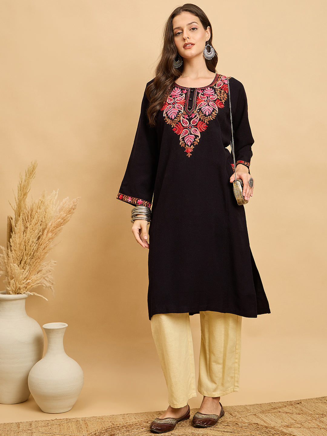 Embroidered Kashmiri Phiran (Free Size)