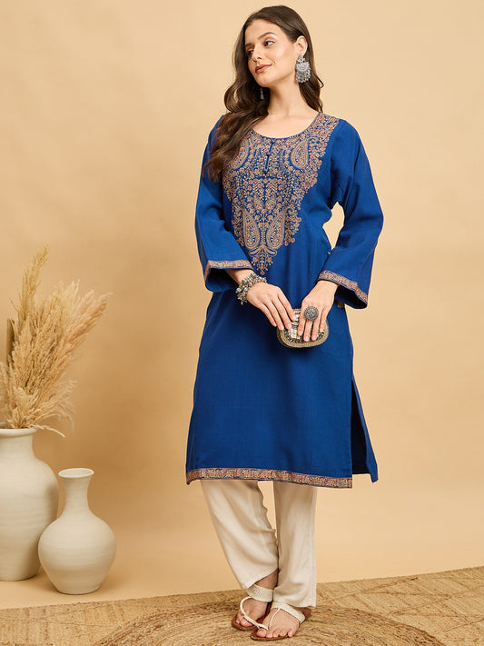 Embroidered Kashmiri Phiran (Free Size)