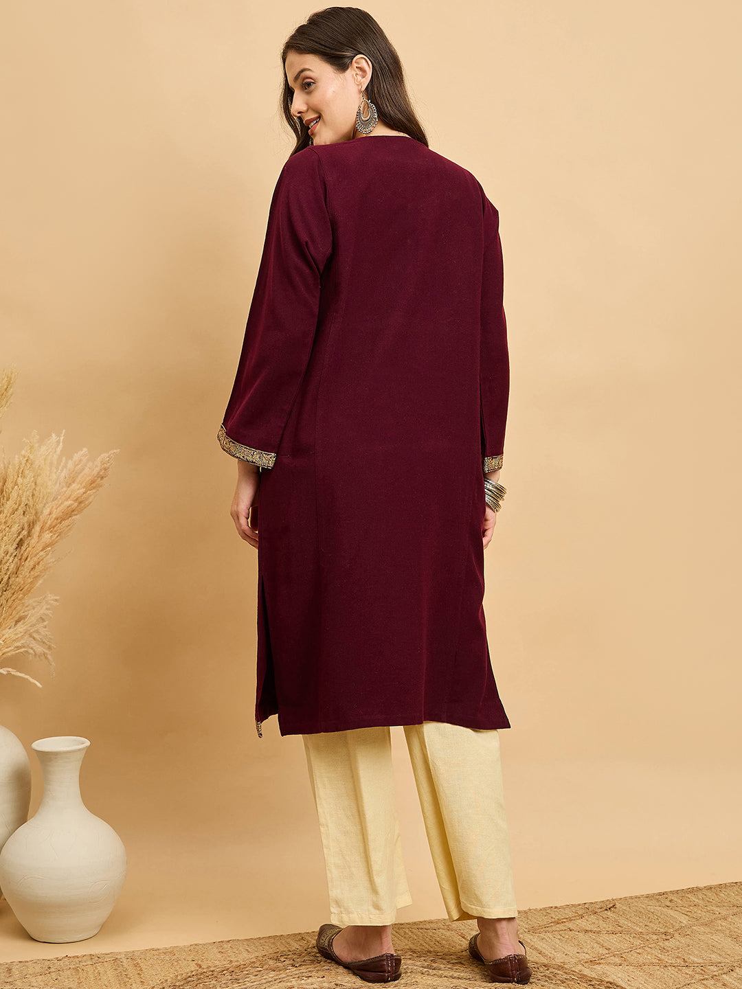 Embroidered Kashmiri Phiran (Free Size)