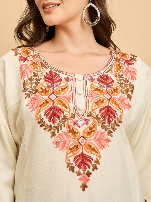 Embroidered Kashmiri Phiran (Free Size)