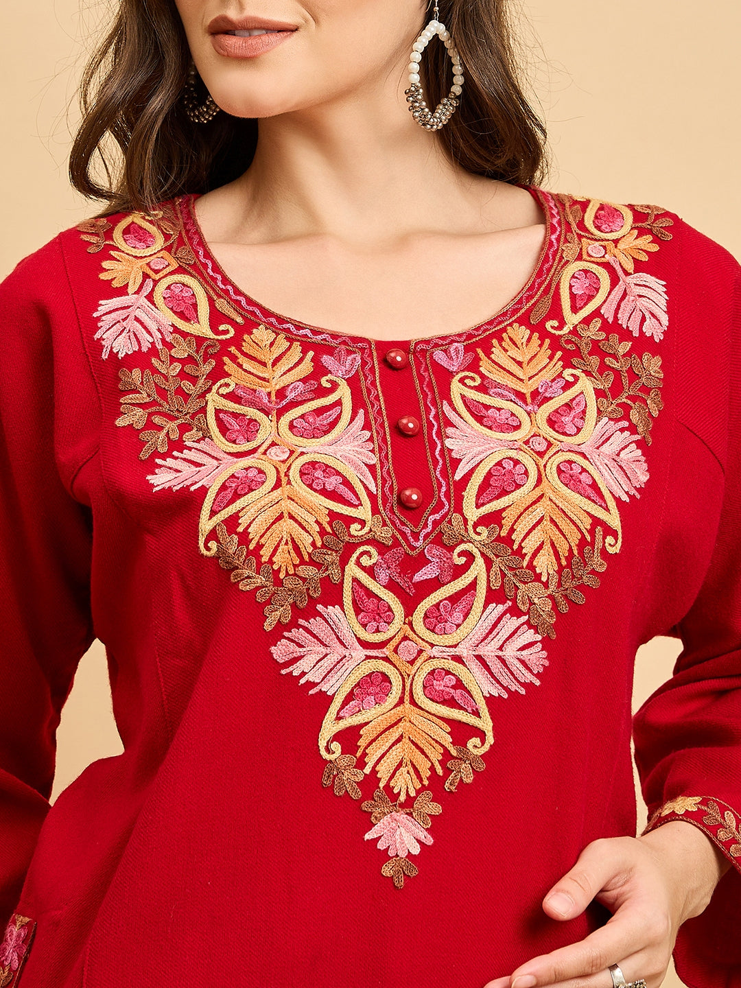Embroidered Kashmiri Phiran (Free Size)