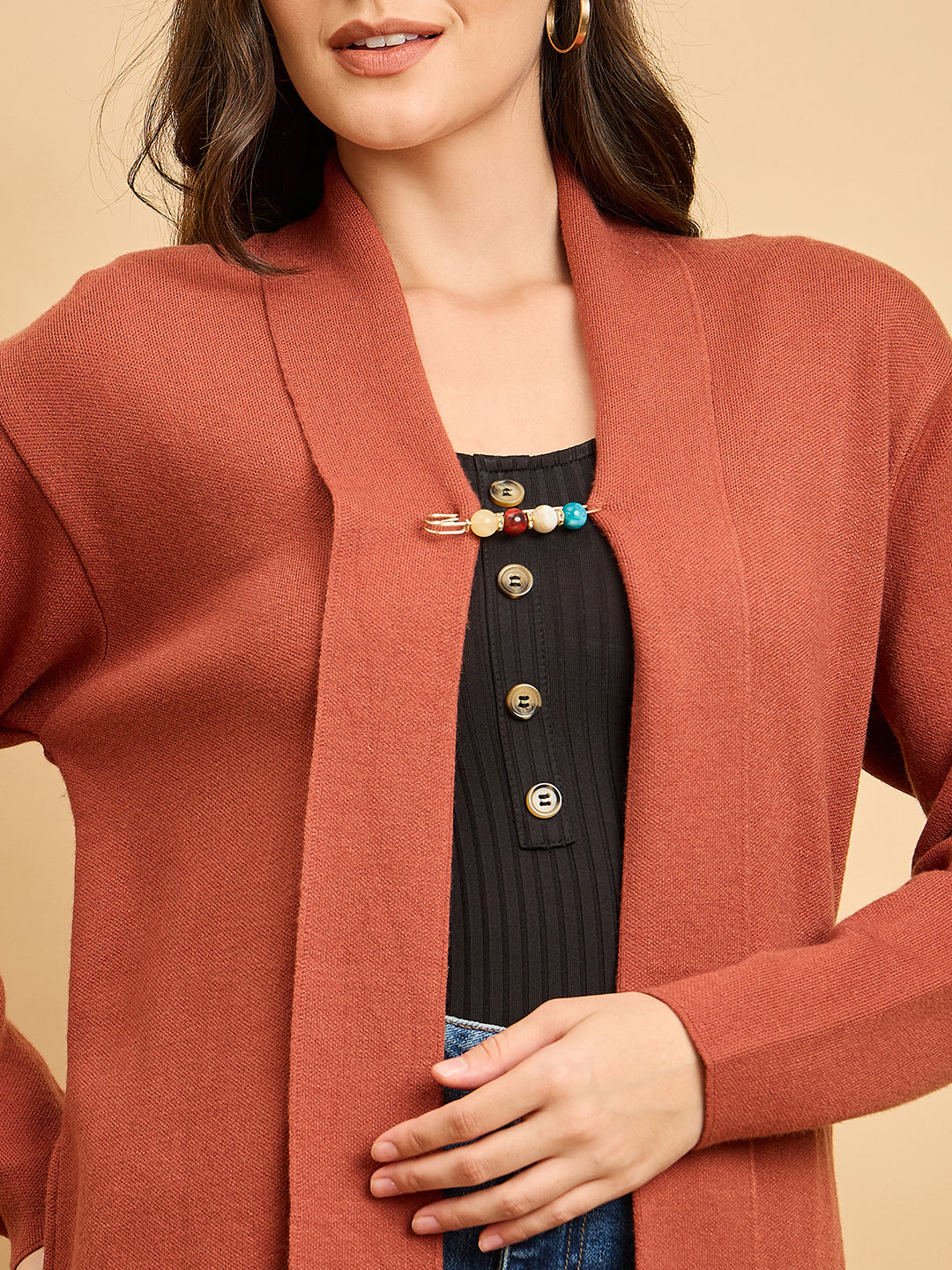 Women Knitted Long Shrug