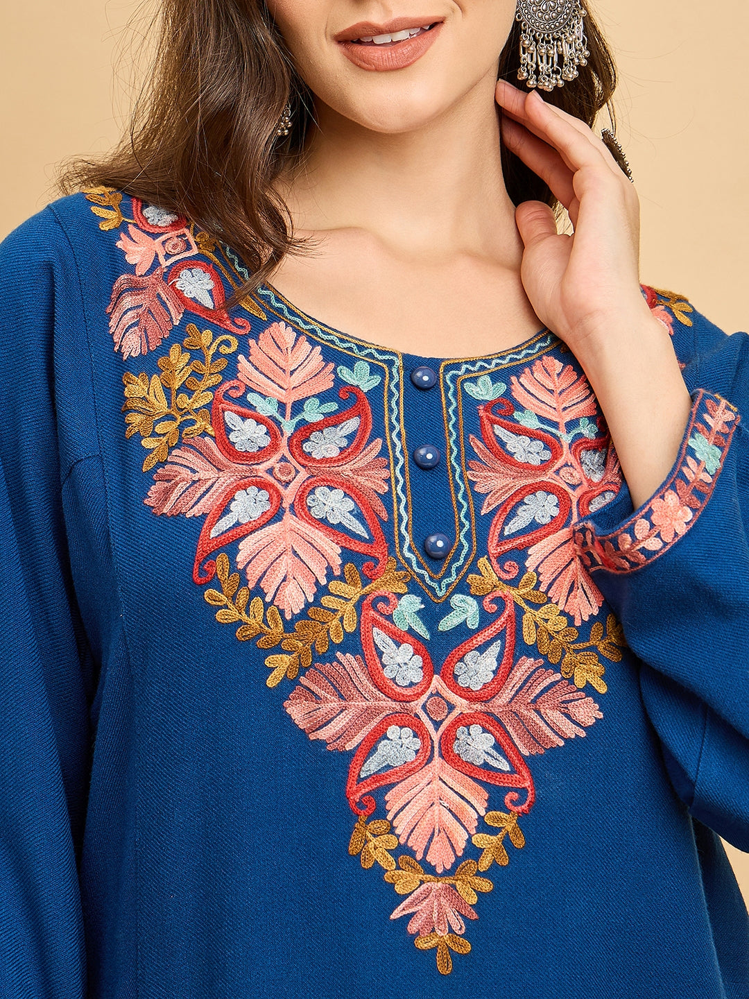 Embroidered Kashmiri Phiran (Free Size)