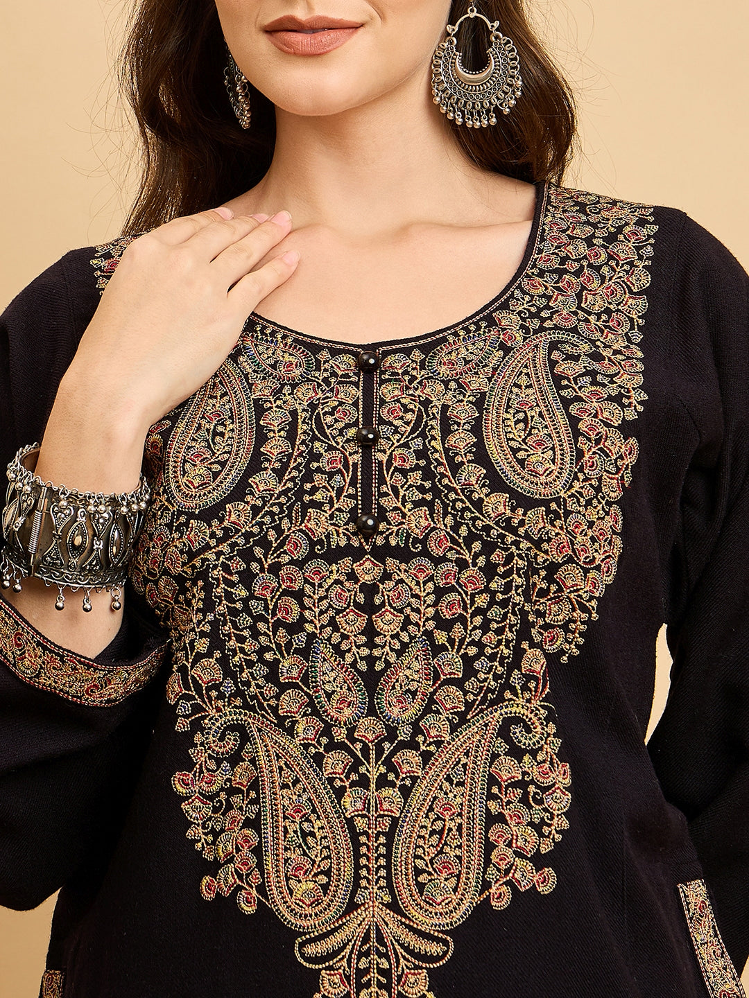 Embroidered Kashmiri Phiran (Free Size)