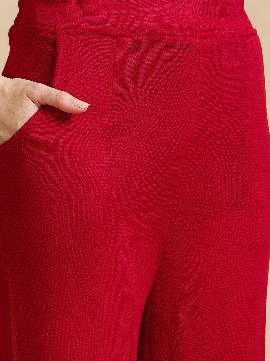 Clapton Embroidered Straight Kurta Pant With Dupatta Set Red