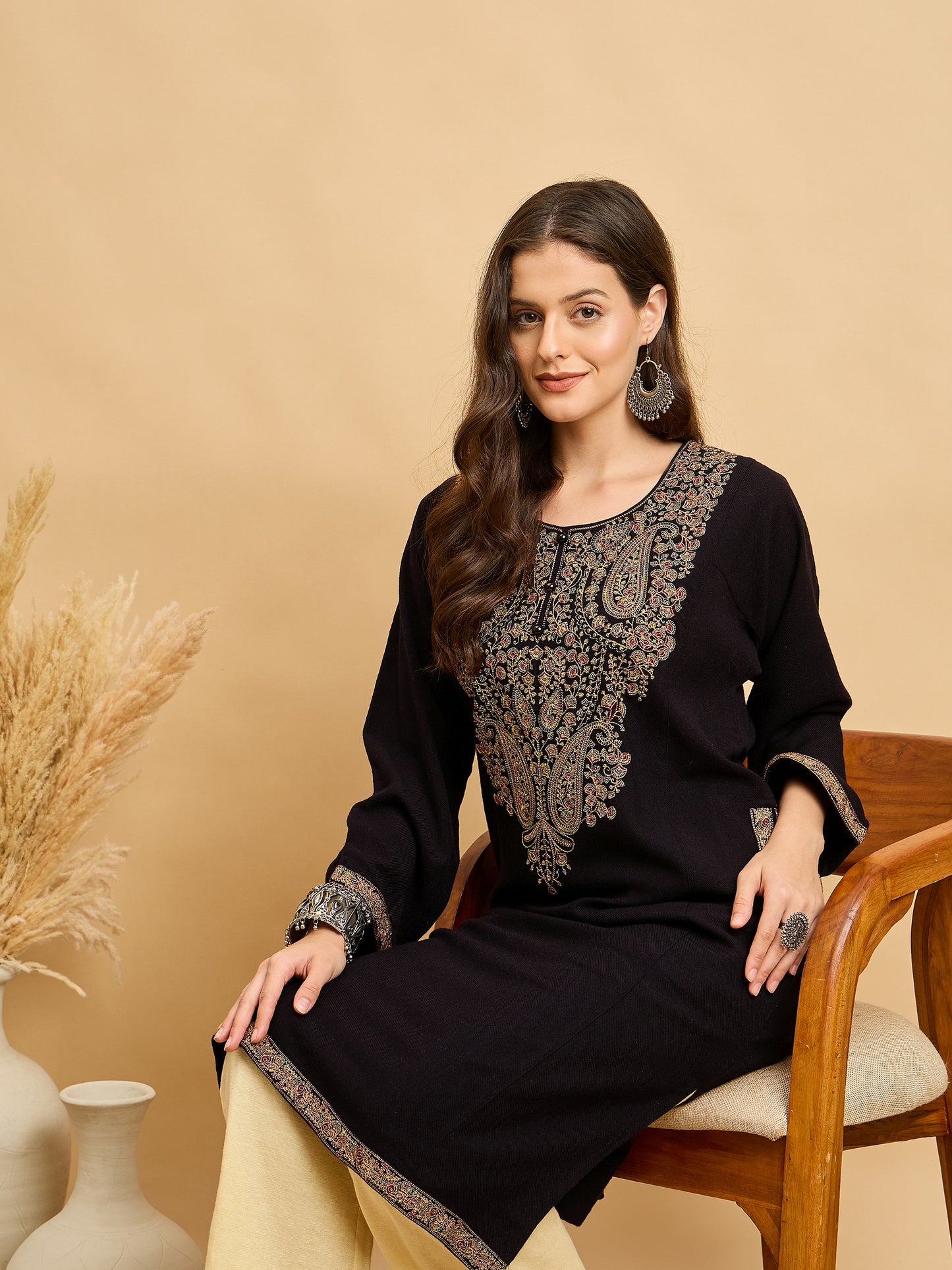 Embroidered Kashmiri Phiran (Free Size)