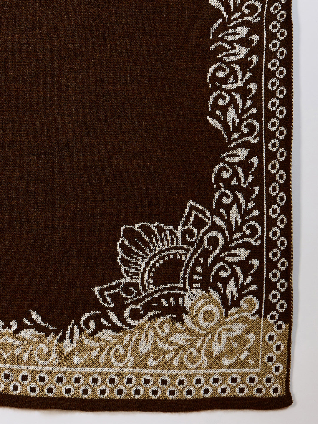 Clapton Embroidered Straight Kurta Pant With Dupatta Set Brown