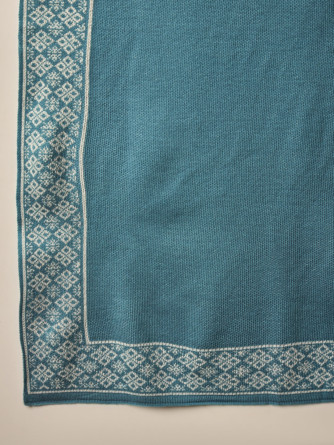 Clapton Embroidered Straight Kurta Pant With Dupatta Set Sky