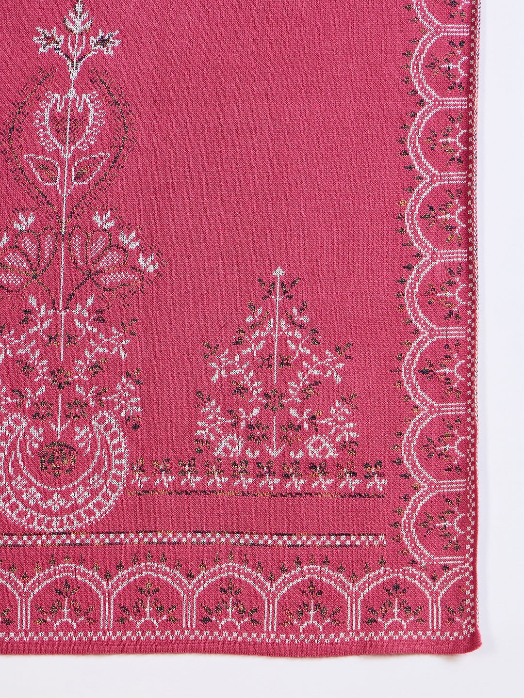 Clapton Embroidered Straight Kurta Pant With Dupatta Set Pink