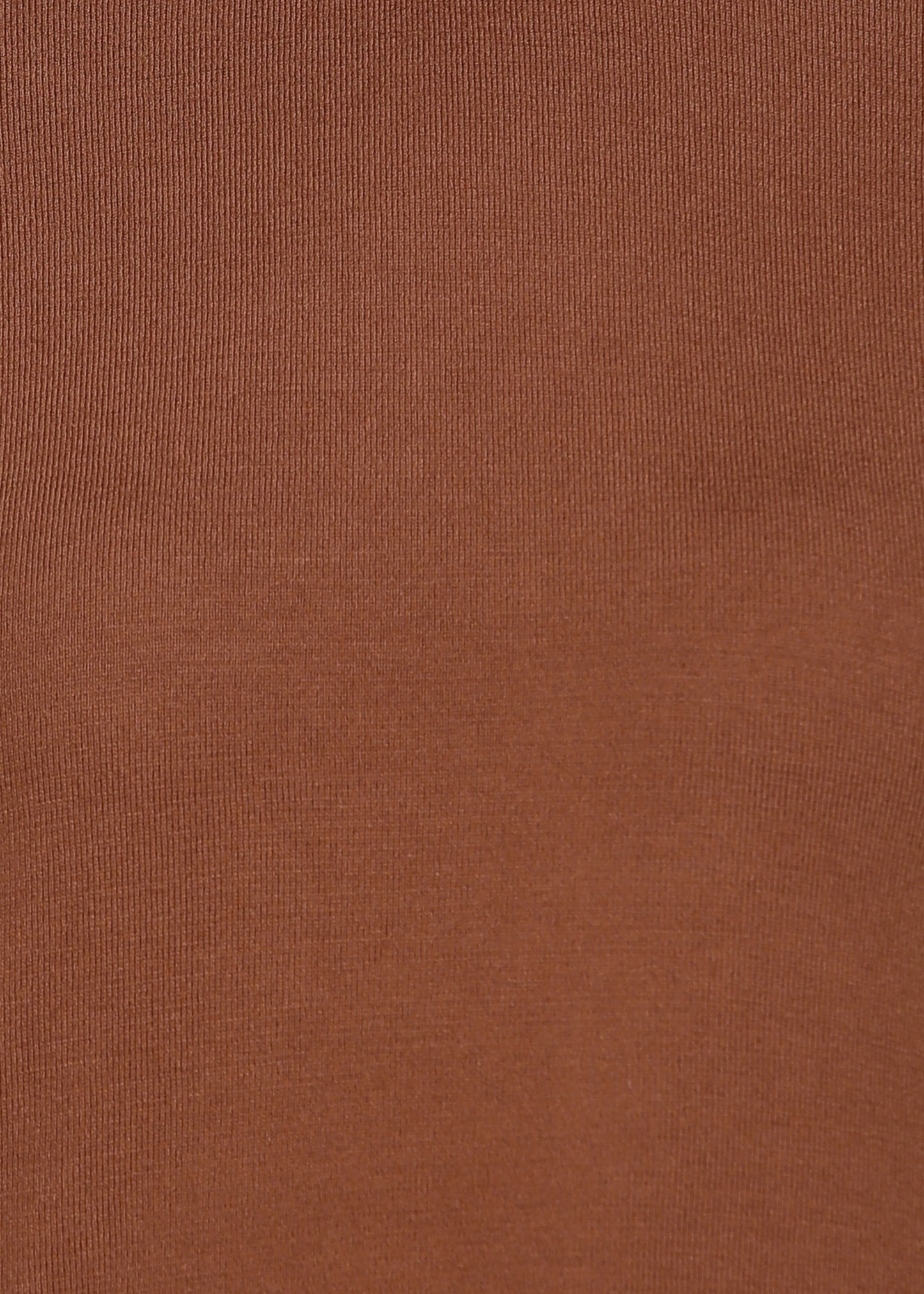 Women Solid Color Round Neck Viscose T-Shirt Brown