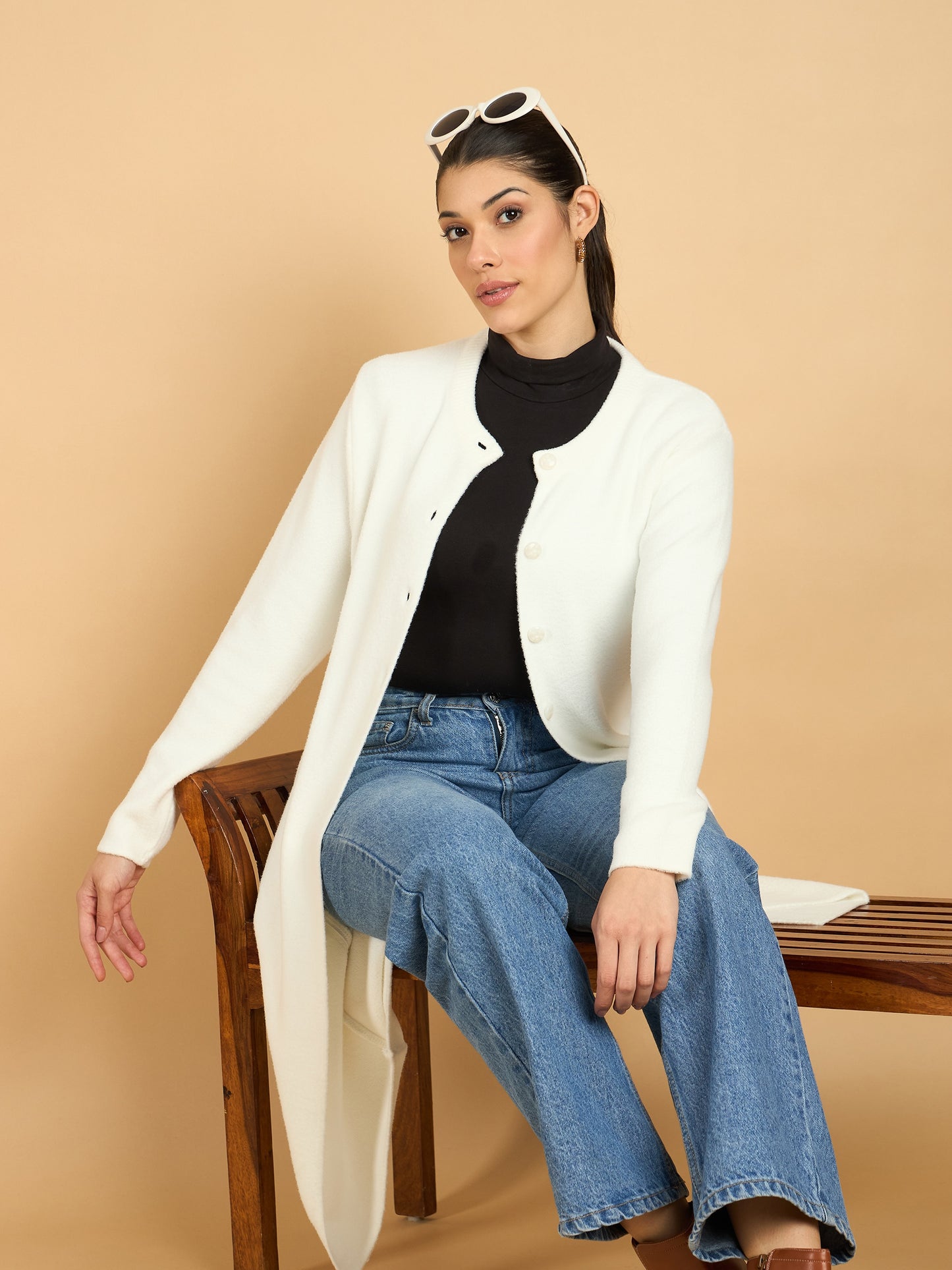 Women's long Cardigans Hair Wool Winter Wear