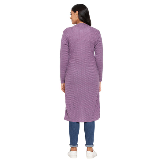 Wool Blend Round Neck Move Extra long Shrug