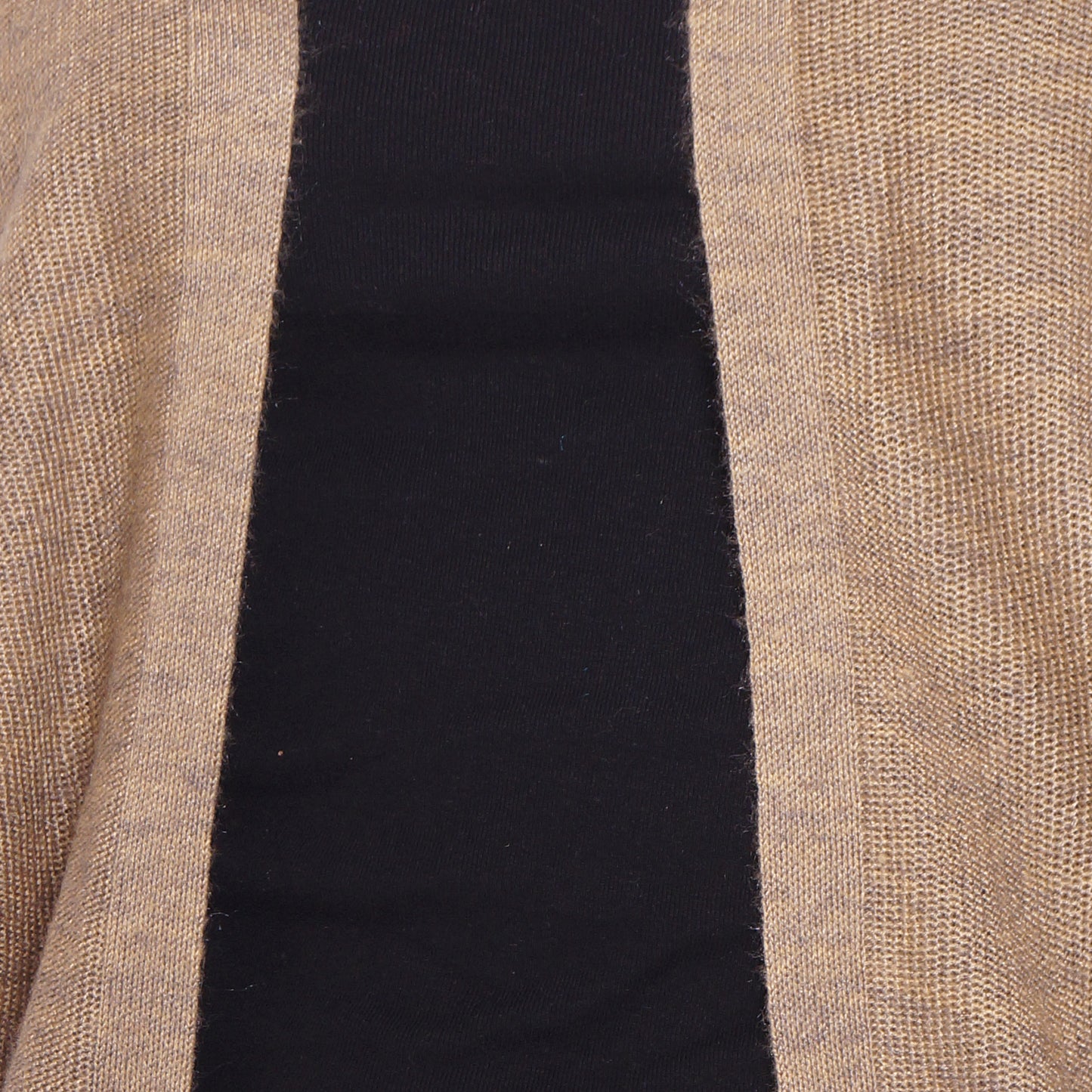 Wool Blend Round Neck Camel Long Shrug