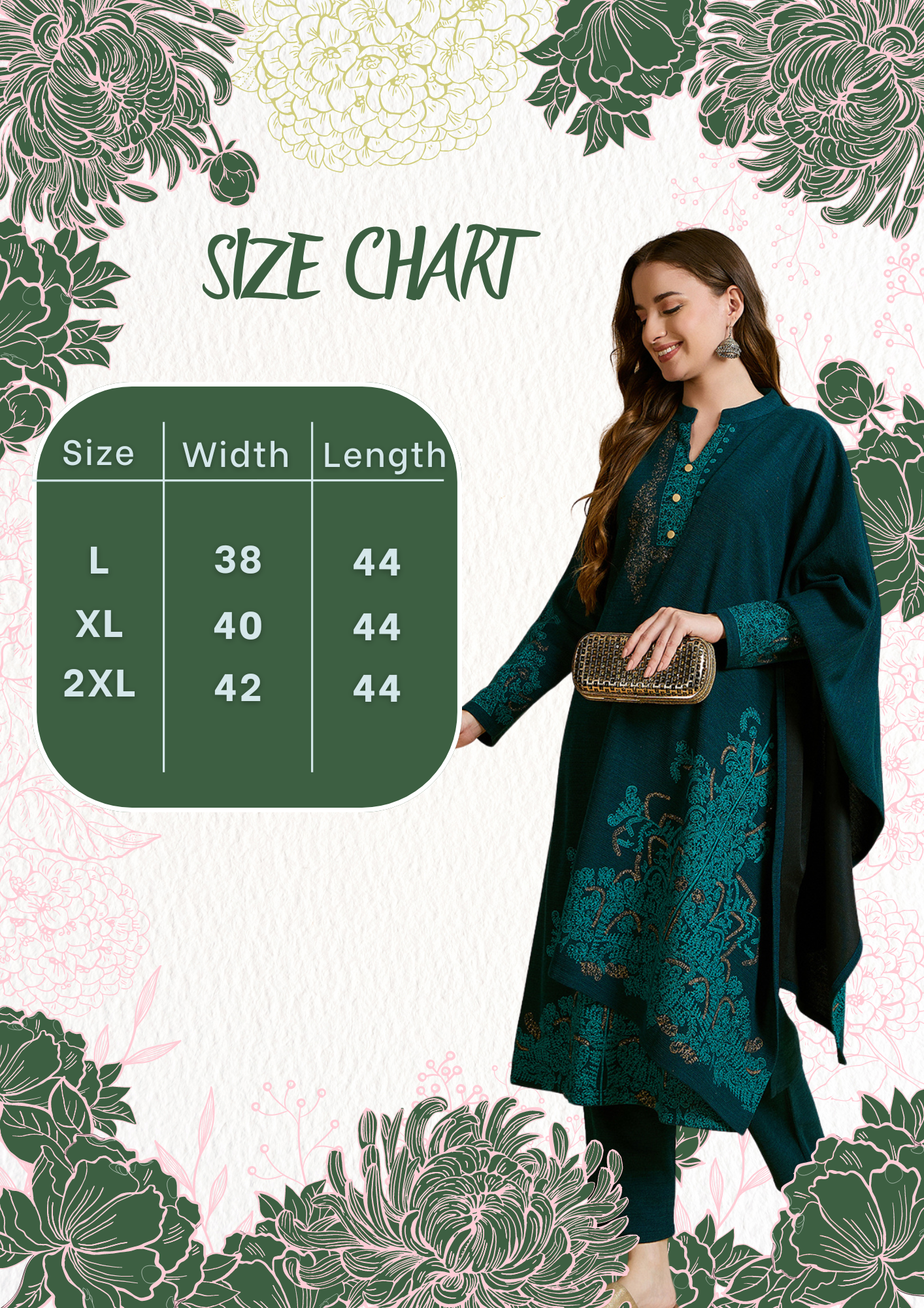 Clapton Embroidered Straight Kurta Pant With Dupatta Set Green