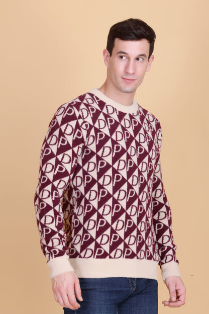 Round neck men sweater