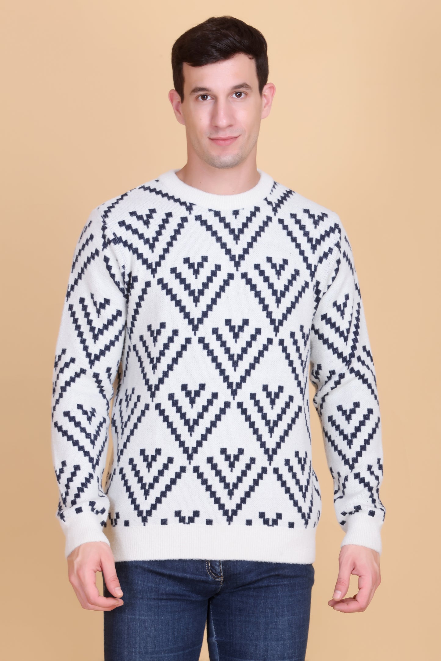 Round neck men sweater