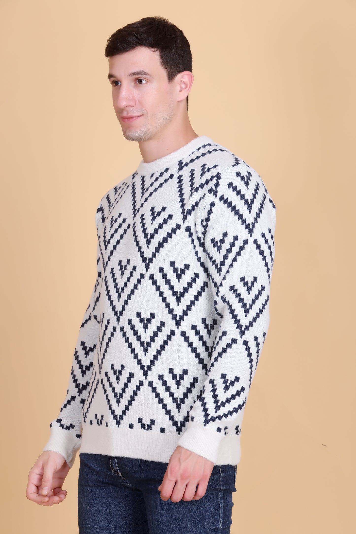 Round neck men sweater