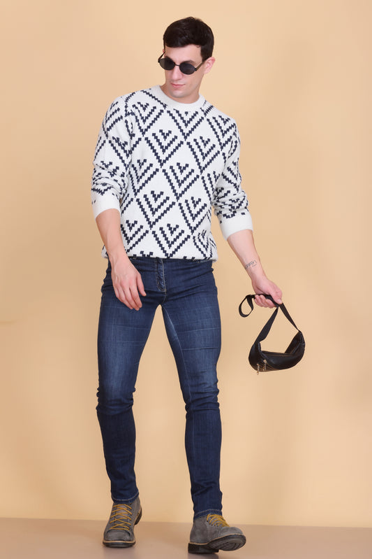 Round neck men sweater