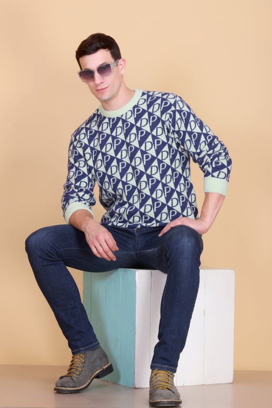 Round neck men sweater