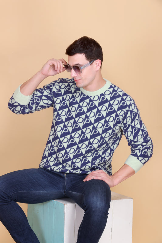 Round neck men sweater