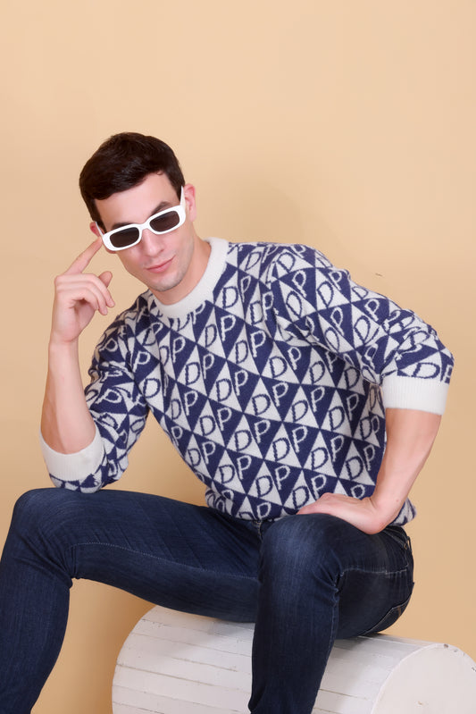 Round neck men sweater