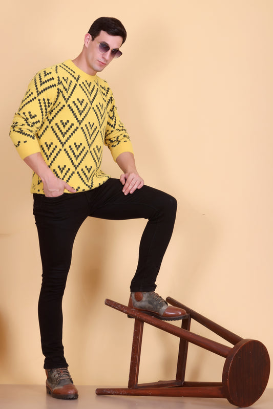 Round neck men sweater