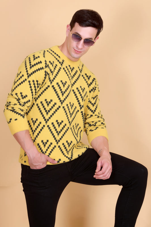 Round neck men sweater