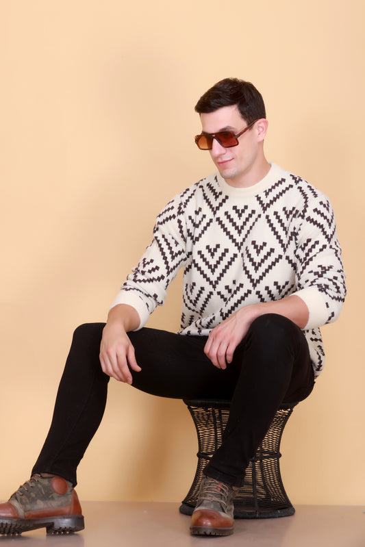 Round neck men sweater