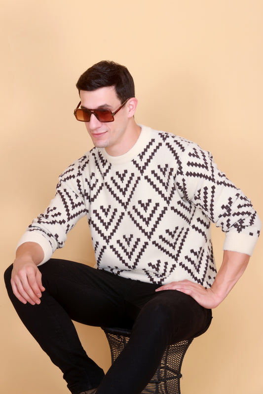 Round neck men sweater