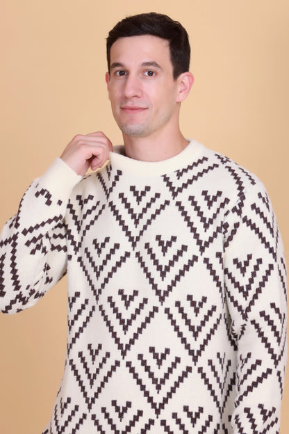 Round neck men sweater