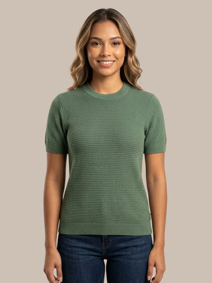 Clapton Knitted Summer Wear Textured Top Pista