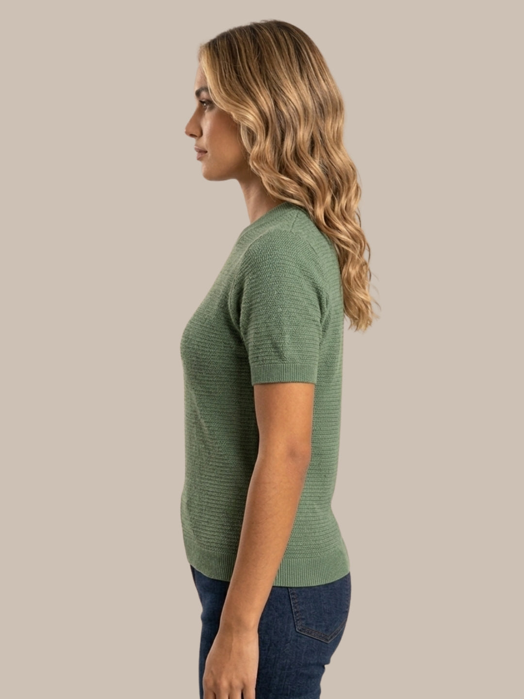 Clapton Knitted Summer Wear Textured Top Pista