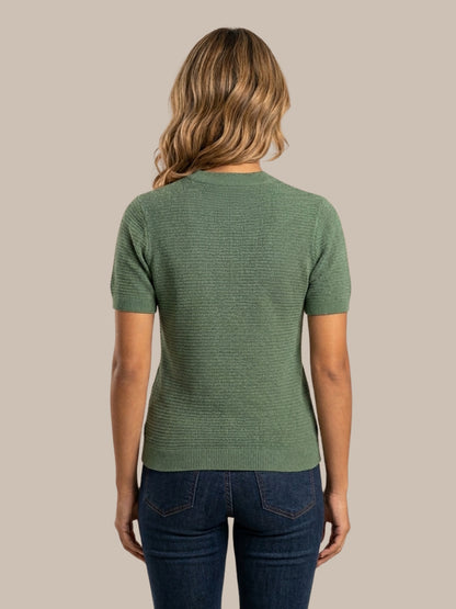 Clapton Knitted Summer Wear Textured Top Pista