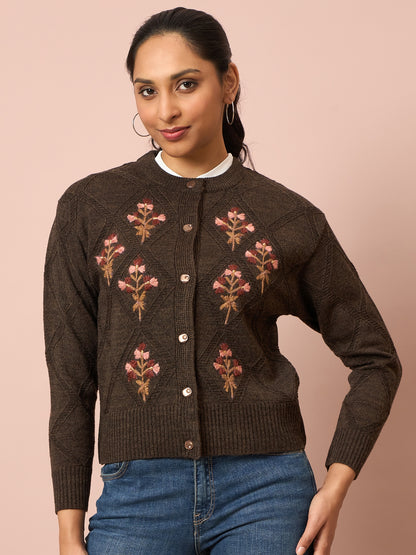 Floral Embroidered Cardigan | Clapton