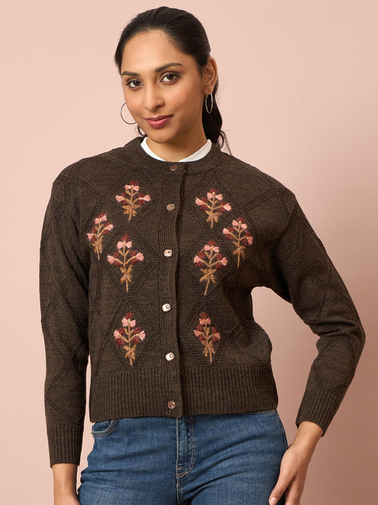 Floral Embroidered Cardigan | Clapton