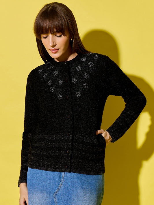 Women’s  Embroidered Knit Cardigan