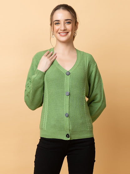 Clapton Women Parrot Self Knitted Cardigan