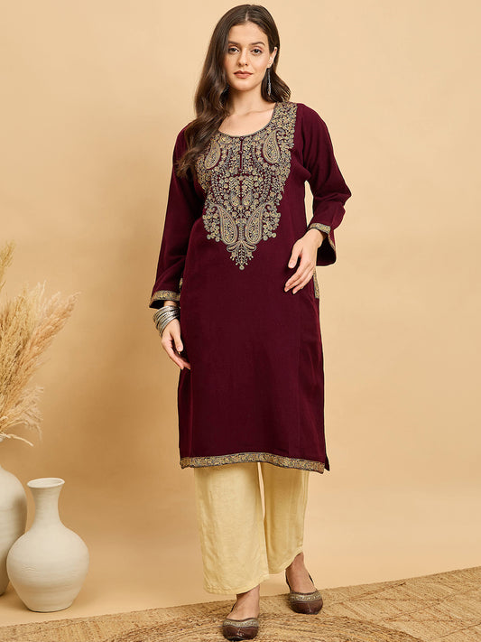 Embroidered Kashmiri Phiran (Free Size)