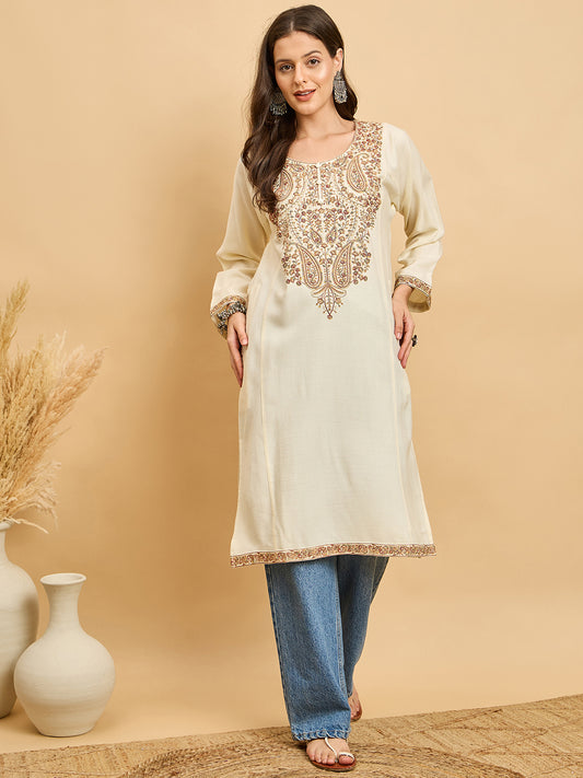 Embroidered Kashmiri Phiran (Free Size)